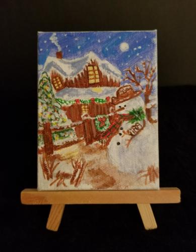 AC-002-Snowman w-easel-3x4